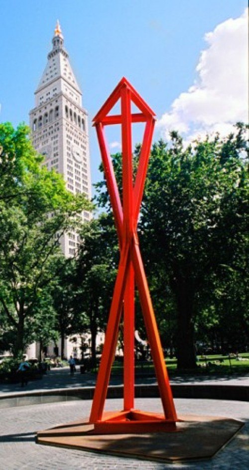 Red sculpture madison square park