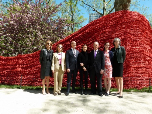 orly genger exhibit inauguration madison square park